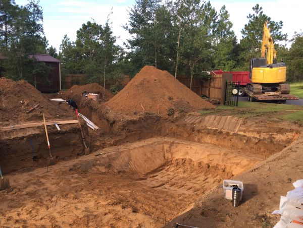 Pool Site Excavation in Akron